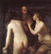 FURINI, Francesco Lot and his daughters oil painting